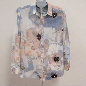 Chico’s Floral Button Down Size 2
